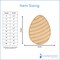 Striped Wood Easter Egg Cutouts, 5"-14”, 1/8" Thick |Woodpeckers